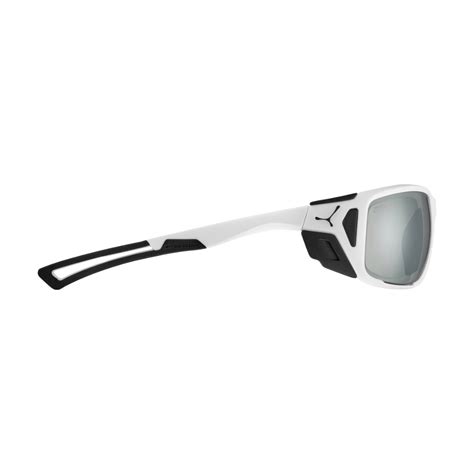 White Unisex Wraparound Sports Cycling Sunglasses with magnetic side s ...