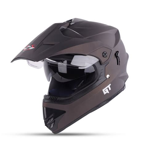 Steelbird GT Off Road ISI Certified Motocross Double Visor Full Face H ...