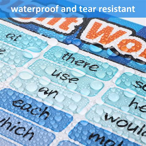 4 Sheets Sight Words Poster Extra Large Educational Posters and Word ...