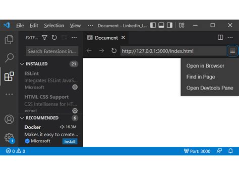 Image result for Live Preview Button vs Code