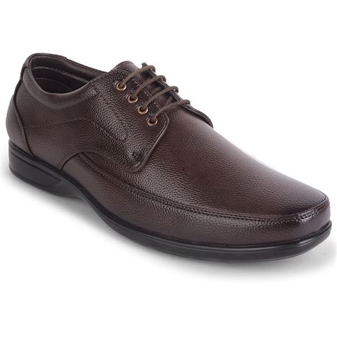 Buy Fortune Brown Lacing Formal Derby Shoes For Men HML-5E By Liberty