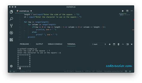 Python Program to Print Star Pattern Square 的图像结果