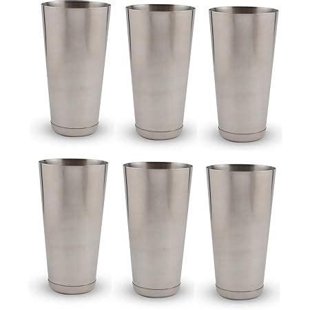 Buy HAZEL Stainless Steel Jumbo Lassi Glass | Water Glasses Set of 6 ...