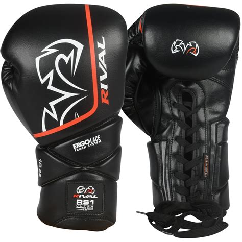 Rival Boxing RS1 2.0 Ultra Pro Lace-Up Sparring Gloves - 16 oz. - Black ...