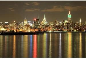 Empire State, New York City Skyline At Night On Indian Independence Day ...