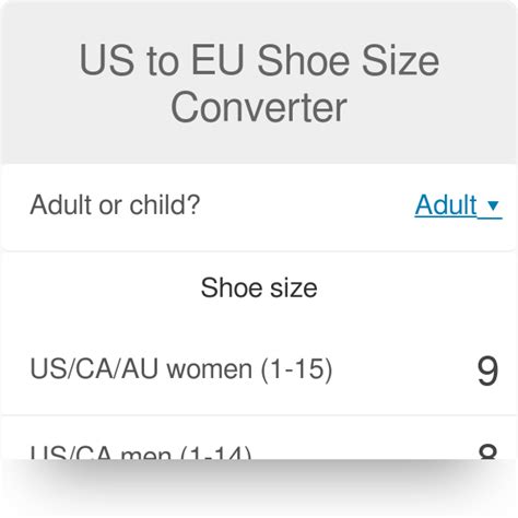 9 5 shoe size to eu sales