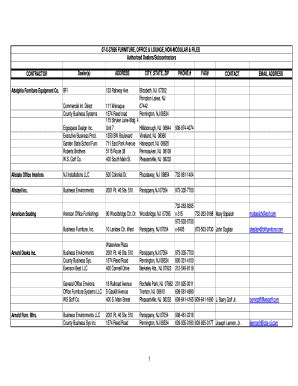 Fillable Online state nj CONTRACTOR Dealer(s) ADDRESS CITY ... - State ...