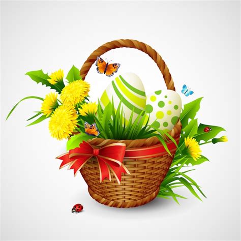 Koszyk Wielkanocny: wektory i ilustracje do darmowego pobrania | Freepik