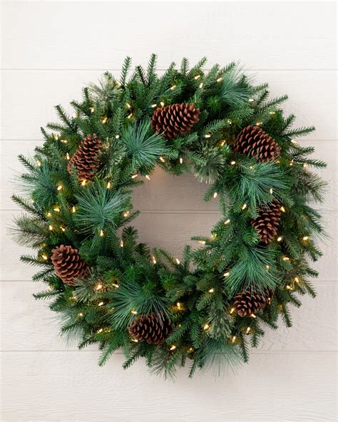 Mixed Evergreen Artificial Christmas Wreath | Balsam Hill