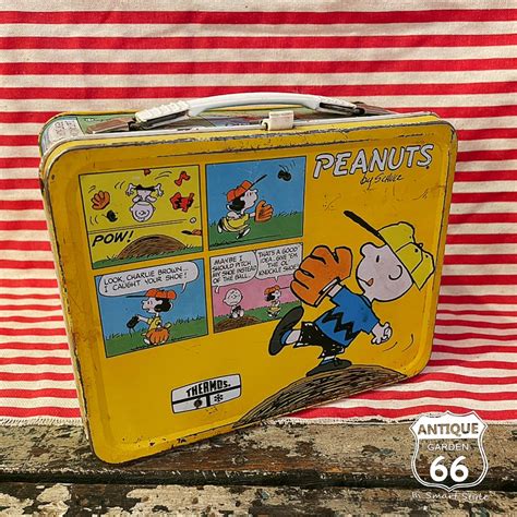 70’ サーモス PEANUTS スヌーピー ヴィンテージ ランチボックス USA THERMOS イエロー【L-143b-015 ...