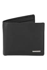 Buy Men Black Textured Leather Wallet Online - 446856 | Peter England