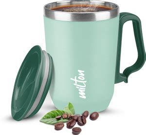 MILTON Cool Touch Coastal 350 Stainless Steel with Lid, Aqua Green ...