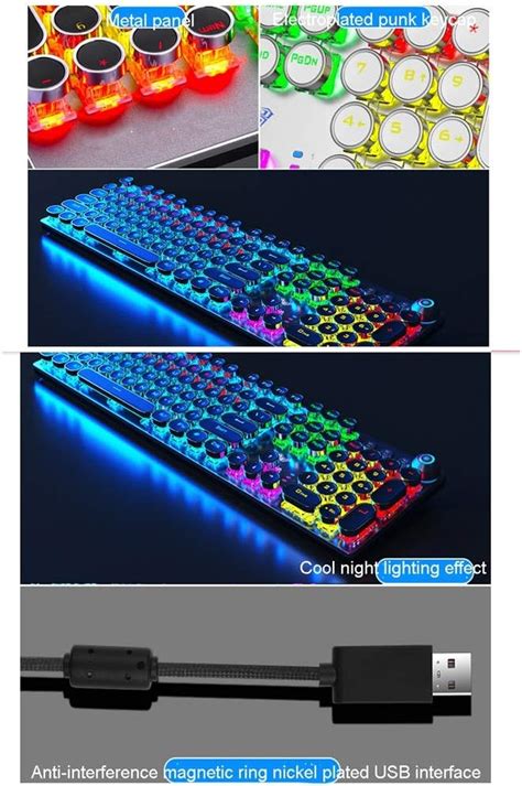Buy ARCH Retro Desktop Laptop Wired Keyboard,USB Gaming Keyboard with ...