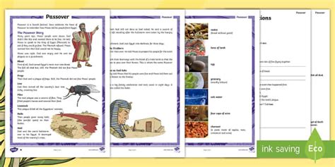 LKS2 Passover Comprehension - Passover Worksheets - Twinkl