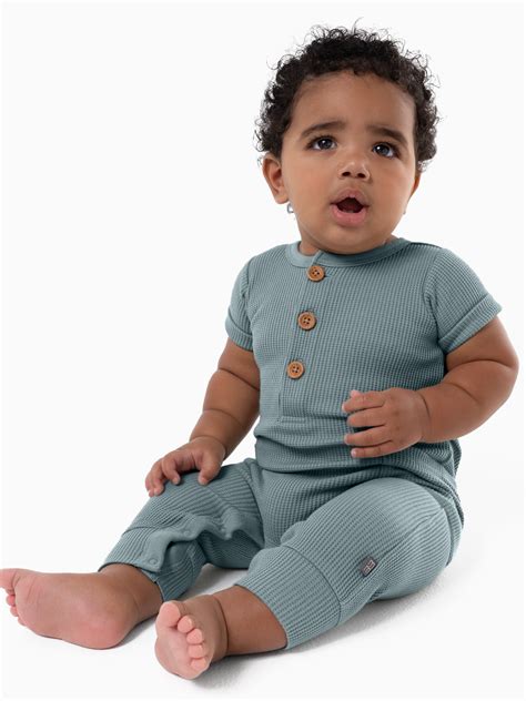 Modern Moments by Gerber Baby Boy Short Sleevee and Long Leg Romper ...
