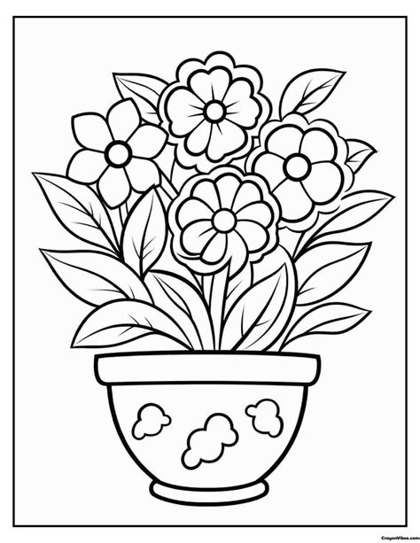 Free Printable Cute Flower Coloring Pages for Kids! - Printables for ...