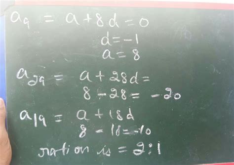 if the 9th term of an AP be zero,then the ratio of its 29th and 19th ...