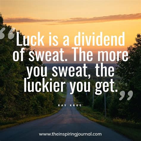 quotes about luck and hard work | The Inspiring Journal