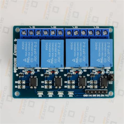 Buy 5V/3.3V 10A Four Channel Relay Module Online – QuartzComponents