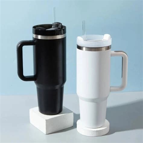 Stainless Steel Tumbler with Handle & Straw - 1200ml Water Bottle (Pac ...