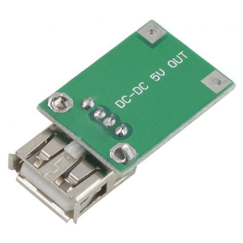 USB DC 1-5V To DC 5V Voltage Step Up Boost Module - Green | Robodo