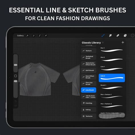 100+ Procreate Fashion Brushes for Clothing Mockups, Stitch Shade ...
