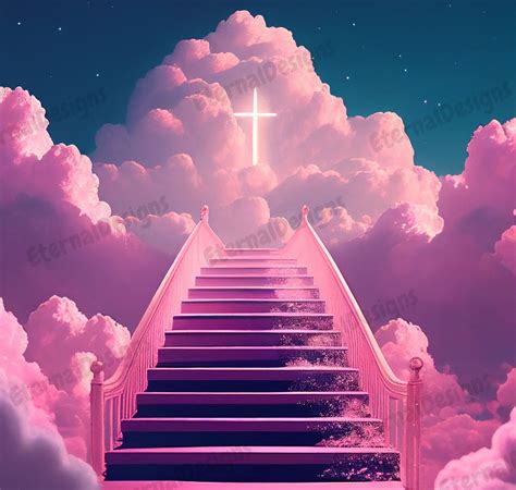 Buy Pink Heaven Background PNG | Memorial Background | Stairs to Heaven ...
