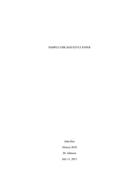 Chicago Manual of Style Sample Paper - Austin Peay State University ...