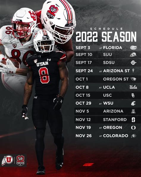 2022 Utah Football Schedule Released - Ute Hub