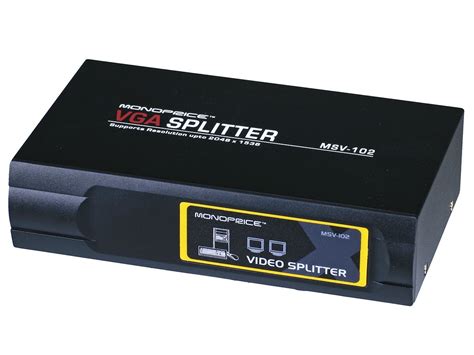 Monoprice 2-way 400 MHz SVGA Splitter/Amplifier/Multiplier (103569 ...