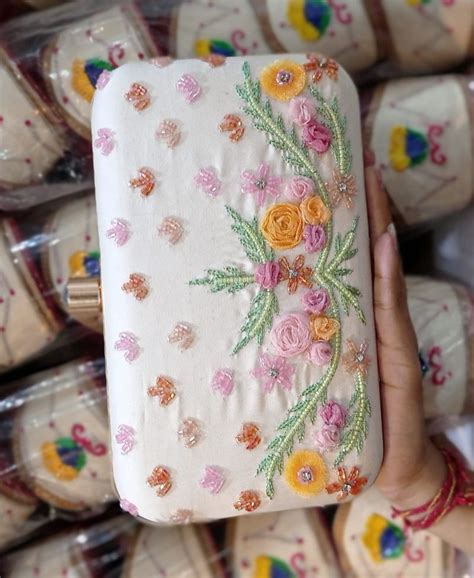Embellished Fringed Box Clutch