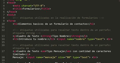 Image result for Formulario En HTML Codigo