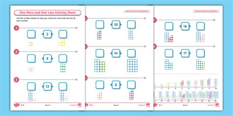Image result for One More One Less Worksheets