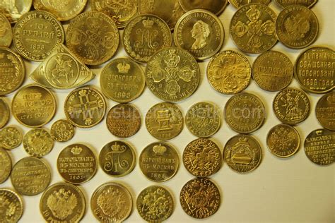 Коллекция золотых монет царской России - 90 штук, с 1700 - 1916 год! Копии!