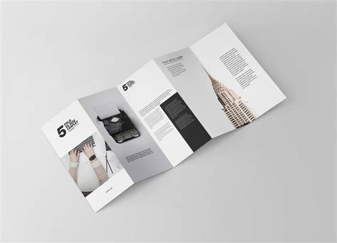 Free 5 Fold Accordion Brochure Mockup PSD - Good Mockups