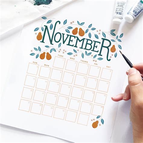 November Calendar Ideas