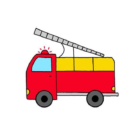 25 Easy Fire Truck Drawing Ideas - How to Draw