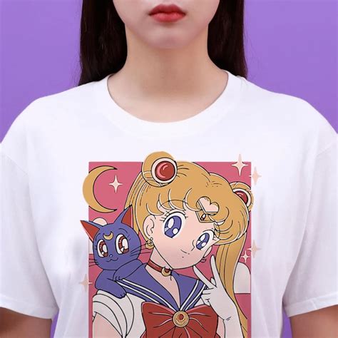 Unisex Aesthetic Anime Gift for Fans of Sailor Moon - Sailor Moon Shirt ...