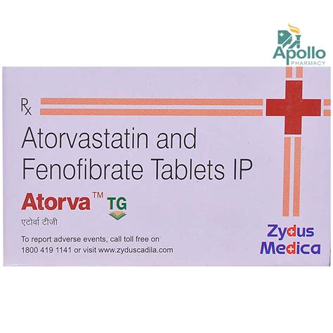 Atorva TG Tablet | Uses, Side Effects, Price | Apollo Pharmacy