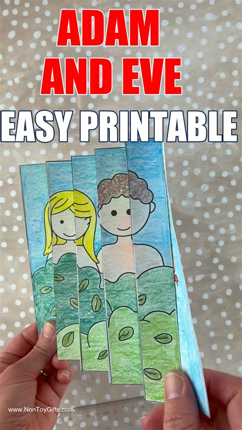Adam and Eve Craft Printable for Kids [with TEMPLATE] - Non-Toy Gifts ...
