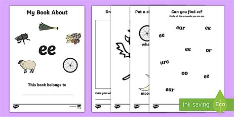 My Phase 3 Digraph Workbook (ee) (teacher made) - Twinkl