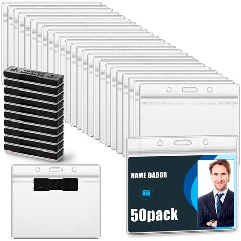 Buy Chinco 50 Pieces Magnetic Name Badge Holder Waterproof Magnet Name ...