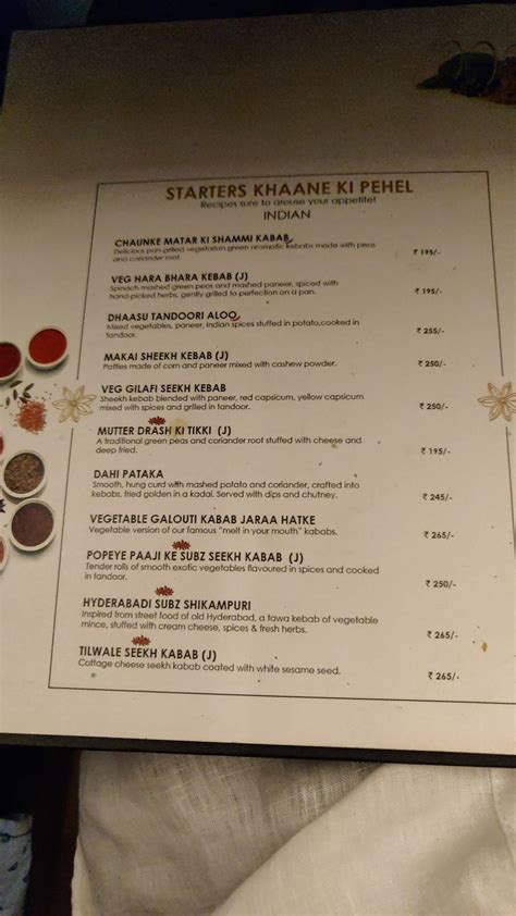 Menu at Spice Villa Restaurant, Surat, Surat - Dumas Rd
