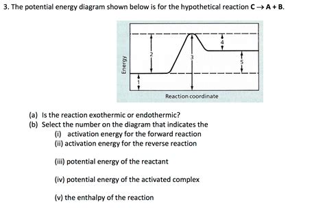 Solved The potential energy diagram shown below is for the | Chegg.com