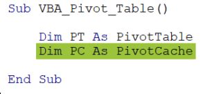 Image result for VBA Reference PivotTable