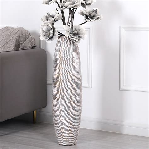 Amazon.com: Leewadee Decorative Tall Floor Vase for Living Room Decor ...