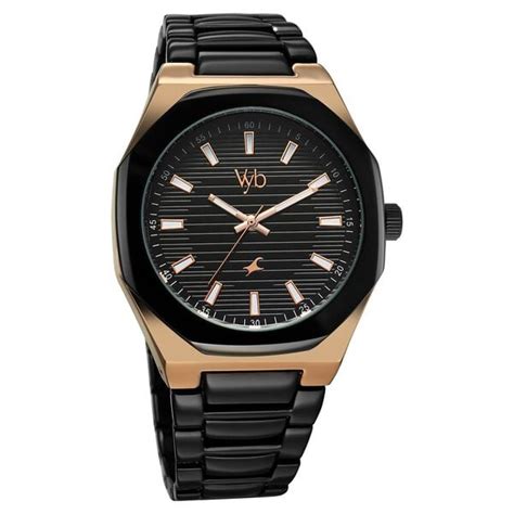 Buy Online Fastrack Vyb Limitless Quartz Analog Black Dial Black Color ...