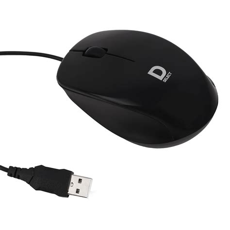 D SELECT Wireless Mouse DS320-Black with USB Type A Connector, 1200DPi ...