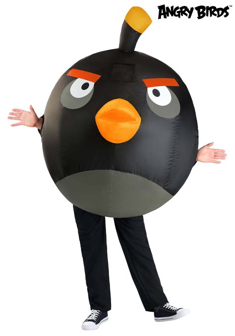 Bomb Inflatable Angry Birds Adult Costume | Video Game Costumes