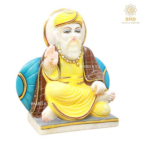 Marble Guru Nanak Murti in Full Coloured Dress in 9inches – BMBIDOLS